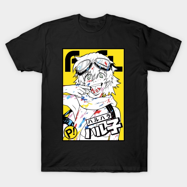 Haruko FLCL yellow T-Shirt by paisdelasmaquinas